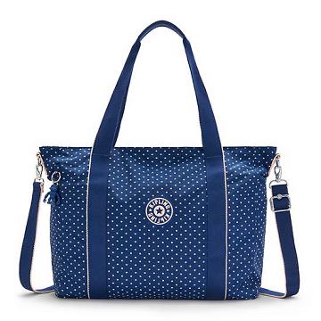 Kipling Asseni Printed Tote Tassen Blauw | NL 1754SG